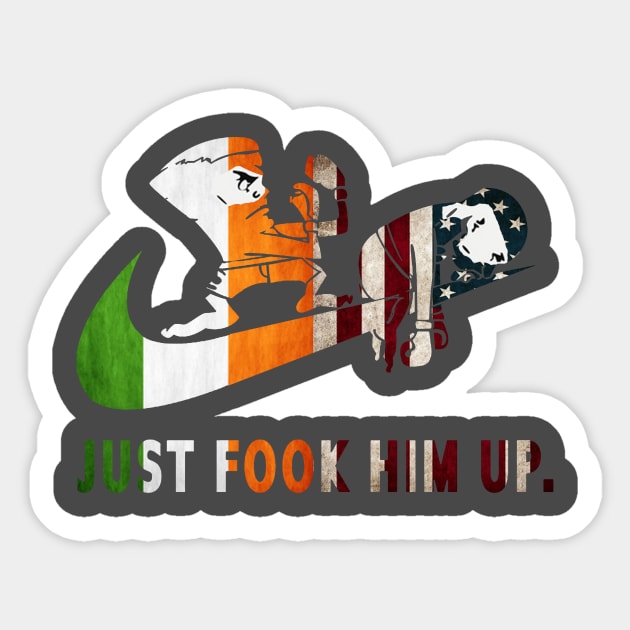 just fook him up Sticker by antoniabubar